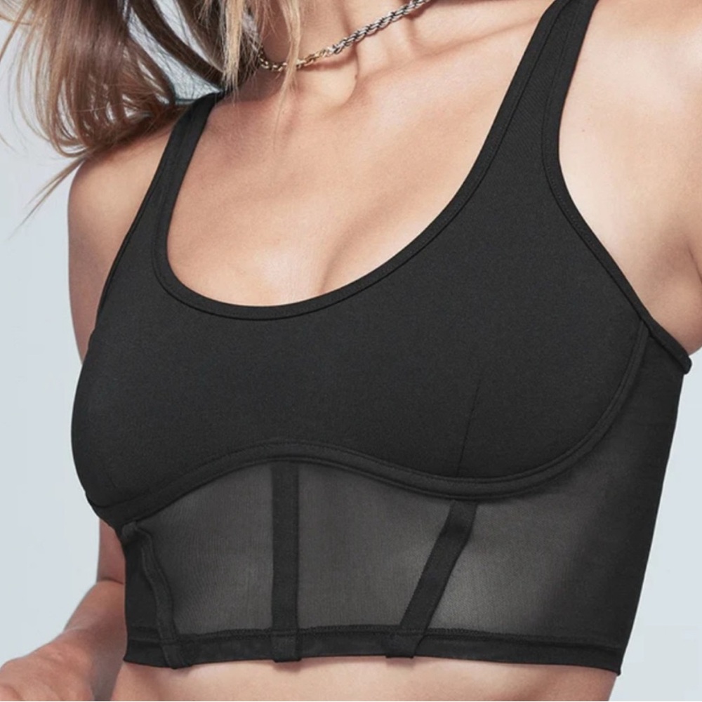ALO Yoga Black Corset Bra Tank Top